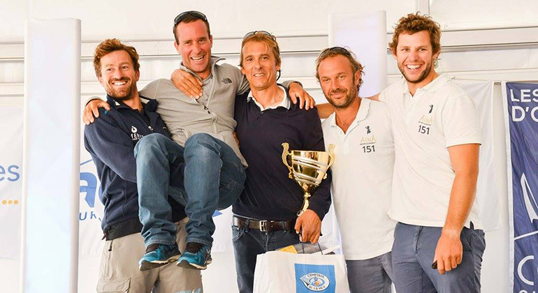 Aymeric Chappellier sur le podium de la régate Les-Sables-Horta